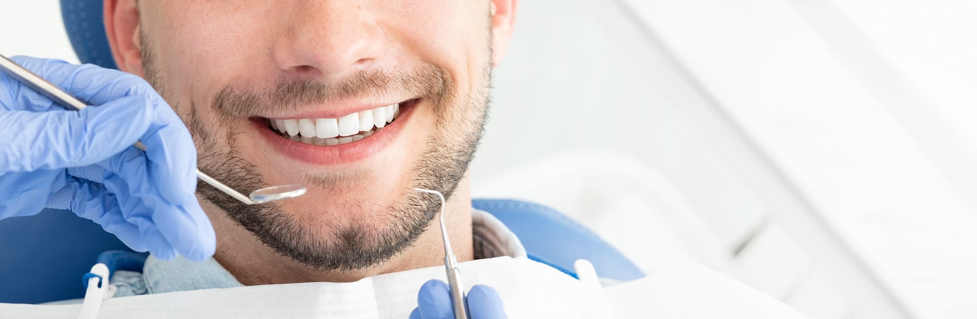 Man at the dentist